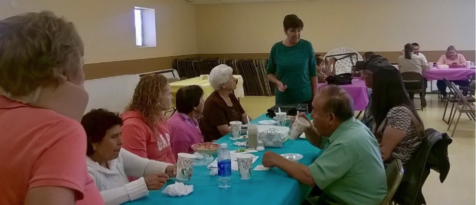 Martha at presbyterian medical center presenting  tobacco health effects education