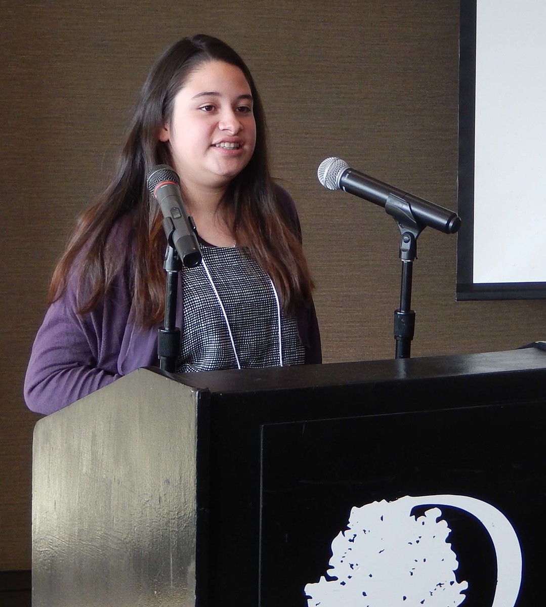 Ashley presenting