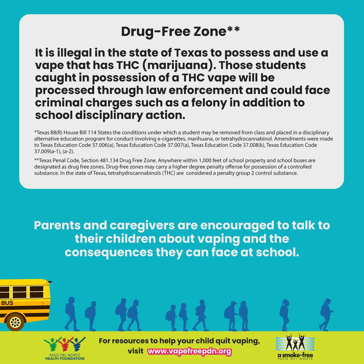 Drug free zone