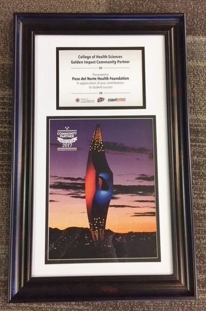 Health Foundation recognized as the Golden Impact Community Partner by UTEP