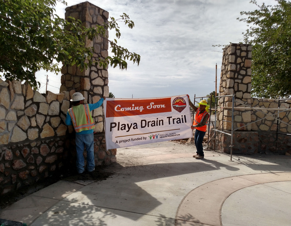 Construction continues to move forward on the Playa Drain Trail