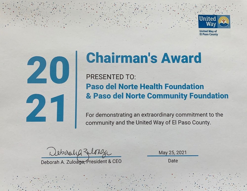 United Way of El Paso County selects our Foundations for their Chairman’s Award