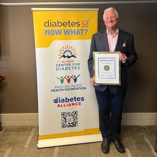 Health Foundation Board Chair honored for his commitment to diabetes