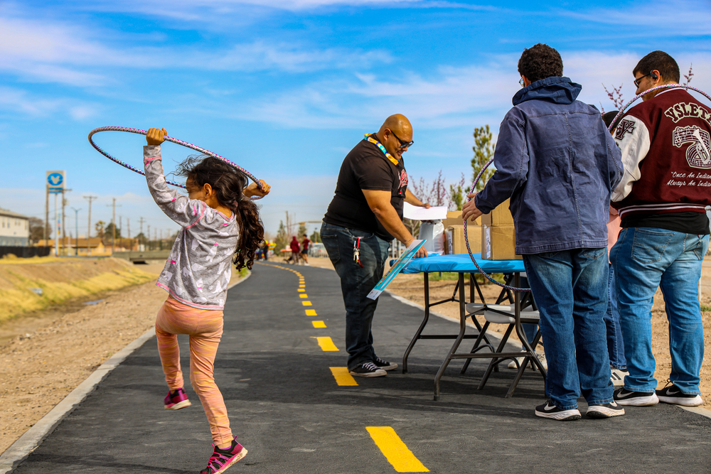 Fun activity along the Playa Drain Trail