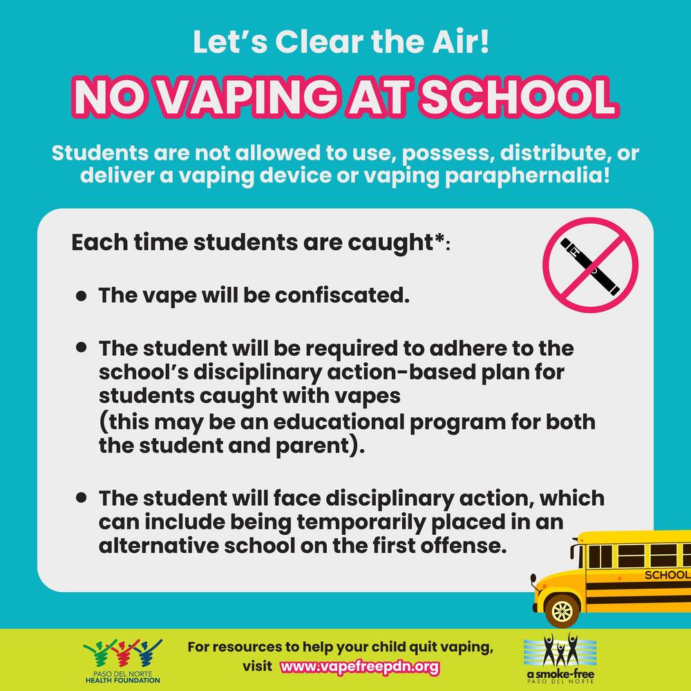 Let’s Clear the Air – No Vaping at School